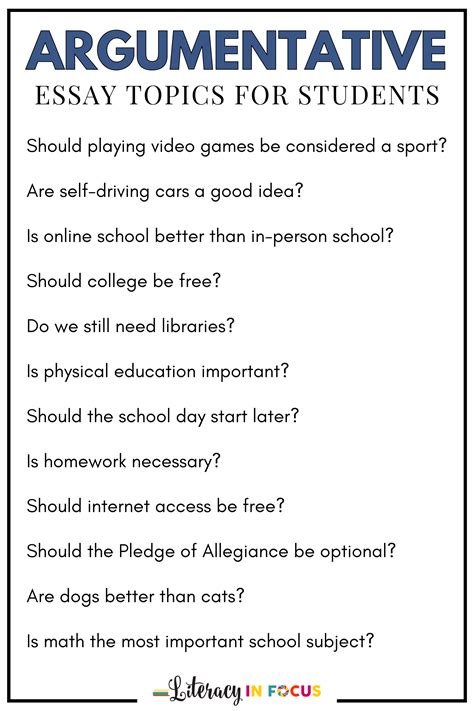 interesting argumentative essay topics.